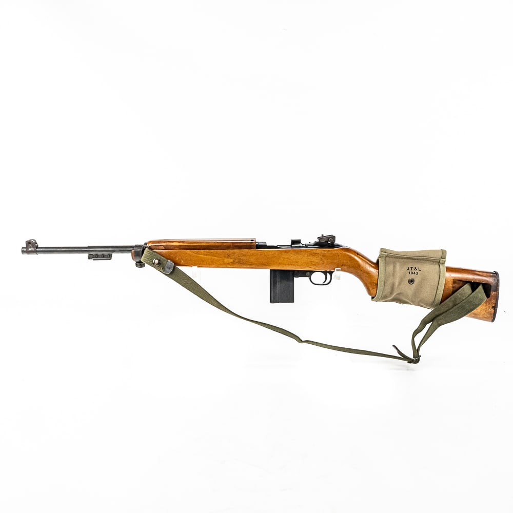 Universal M1 Carbine .30 Rifle (C) 3077: Universal M1 Carbine .30 Rifle in excellent vintage condition with a bright and sharp bore. With 1x magazine, mag pouch (JT&T1943) and nylon sling, C&R Eligible S/N:3077