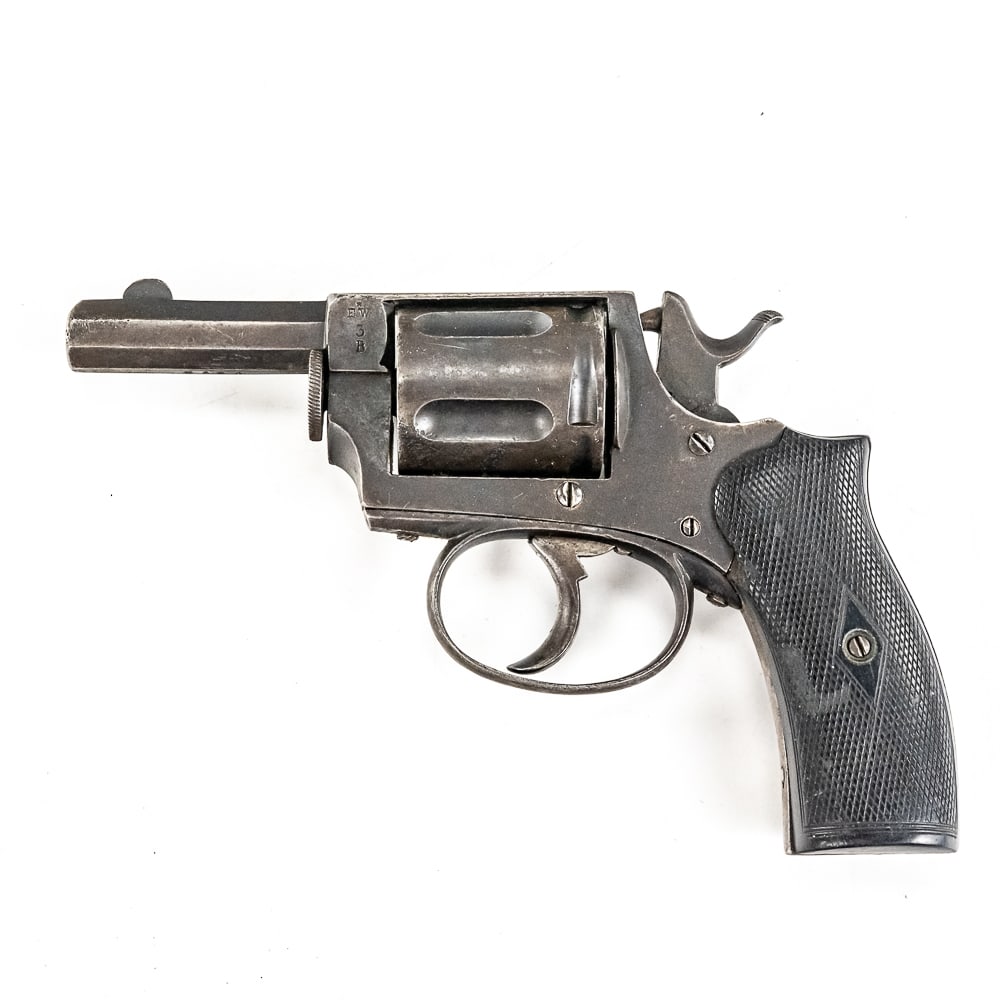 Belgian Bulldog .32 Revolver (C) 8131: Belgian Bulldog .32 Revolver in fair to good condition with wear and light oxidation. The hammer doesn't function with the trigger. ejection rod missing. C&R Eligible S/N:8131