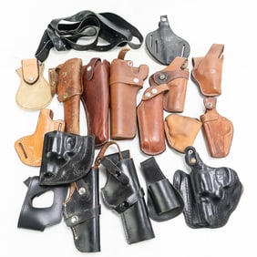 15x Used Leather RH Revolver Holsters