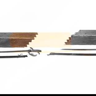 WWII Bring Back Sword ETO Named: Consigned directly from the family, this World War II bring back sword was mailed back home to Chicago, IL by PFC C.J. Durston to “Mr. David Durston, 4148 N. Leavitt, Chicago, 18, 