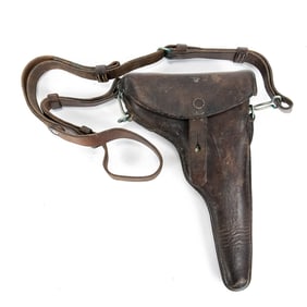 WWII Swiss Army Luger Holster With Shoulder Strap