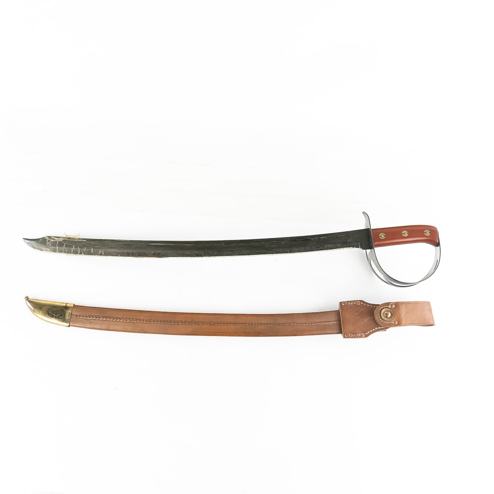 Dutch Klewang Cutlass W/ Leather Scabbard (1 of 10)