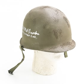 CPL Mel Brooks Autographed M1 Helmet