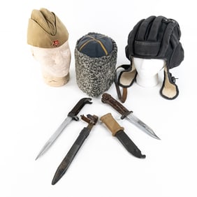 Soviet Cold War Bayonets, Hats, Tanker, Fur, Khaki