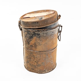 WWI German Gas Mask Canister-Named W/Lens