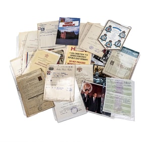 Huge WWII Czech Award Document-Paper Lot