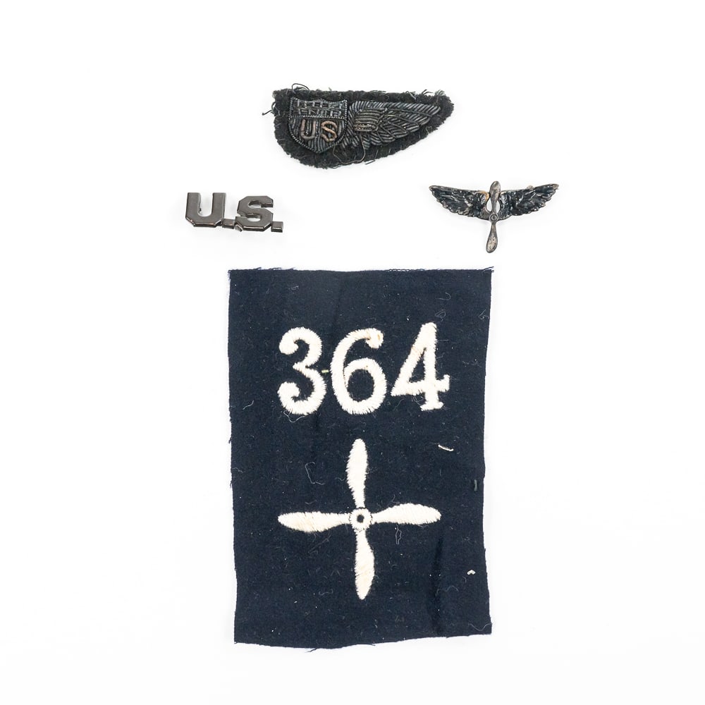WWI US Air Observer Wing & EM Patch,Collar Pin Lot (1 of 7)