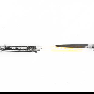 Inox Stilleto Switchblade 10.5" Knife: Inox Stilleto Switchblade 10.5" Knife in very good condition with Stag handles.