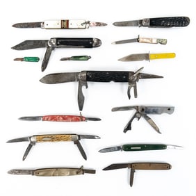 14 Vintage Pocket Knives