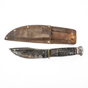 Vintage Marble's PAT PEND Woodcraft Knife W/Sheath