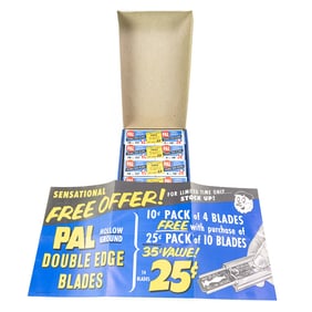PAL 25c Double Edge Blade Store Display