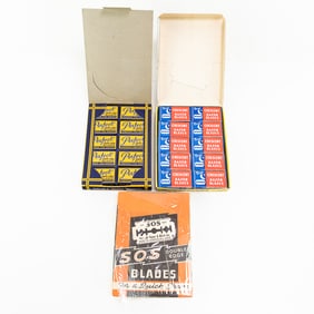 (3) Misc. Brands Double Edge Blade Store Displays