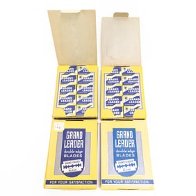 (4) Grand Leader Double Edge Blade Store Displays