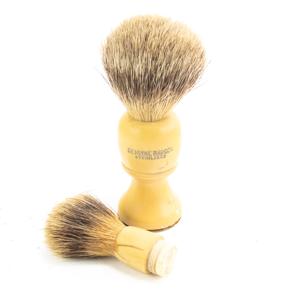 (2) Vintage Badger Shaving Brushes (1 of 4)