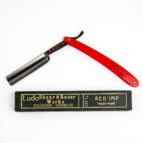 Ludo Shear & Razor Works Red Imp 133 w/ Orig. Box