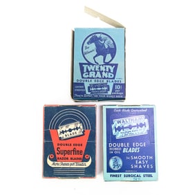 (3) Misc. Brands Double Edge Blade Store Displays