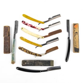 (8) Lot of Straight Razor Parts