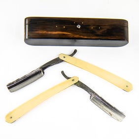 F. Pigall Razor Set w/ Wooden Hard Case
