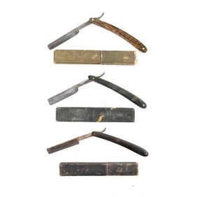(3) Vintage Straight Razors w/ Boxes
