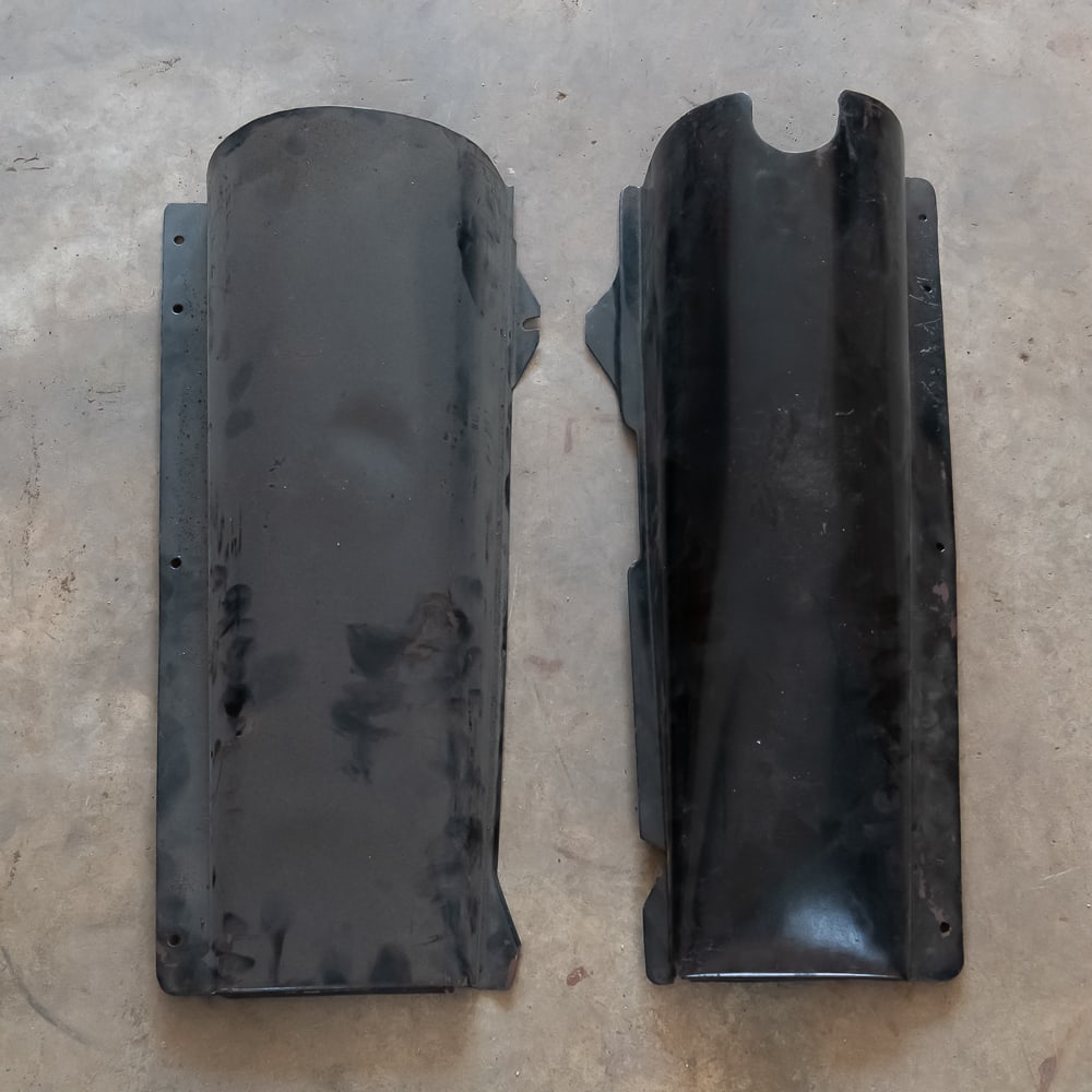 1929 Ford Model A Engine Pans: Original, used in fair condition