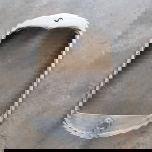 1930 Ford Model A Radiator Shell: Original, used stainless steel shell - missing Ford emblem and crank hole cover. In good condition