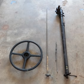 1929-31 Ford Model A 2 Tooth Steering Col & Wheel