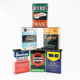 Collection of (6) Assorted Vintage Cans