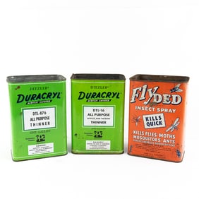 (2) Ditzler Duracryl & Flyded Insect Spray Cans