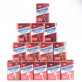 (13) Assorted Vintage Prestone Antifreeze Cans