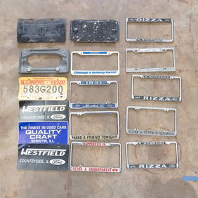 9 License Plate Frames From Dealers