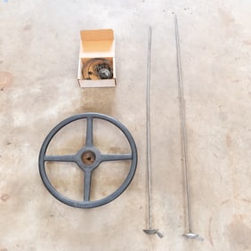 1930-31 Ford Model A Steering Wheel & 2 Horn Rods