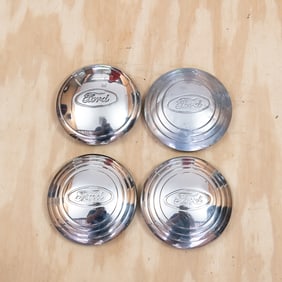 4 Early Ford V8 Hub Caps