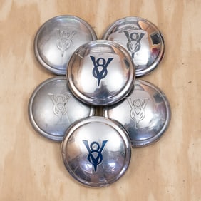 6 1934 Ford V8 Hub Caps