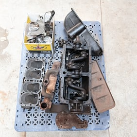 Model A Ford Engine Block, Crank, Head, More
