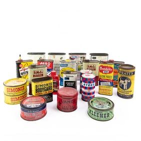 (22) Assorted Vintage Automotive Cleaning Cans