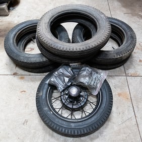 Seven 19" Tires & 1 Wire Rim
