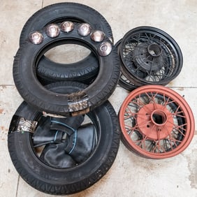 Four1930-31 Ford Model A 19" Rims New Tires Caps