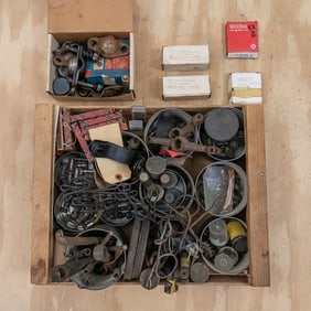 Box of Model A Ford Brake Parts