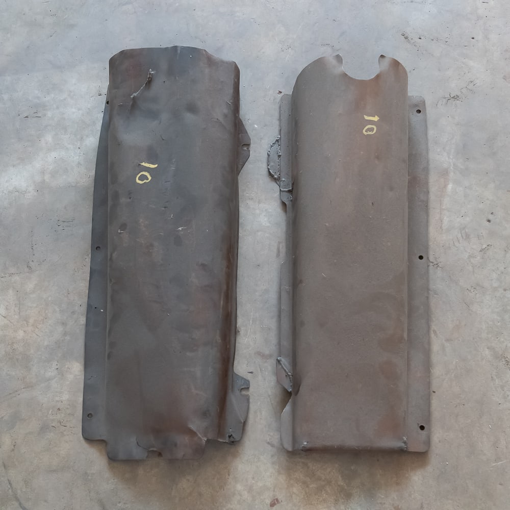 1930-31 Ford Model A Engine Pans: Original used n fair condition