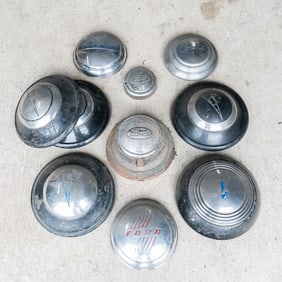 Large Lot of Mixed Ford Hub Caps 1930's-40's