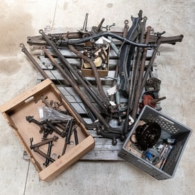 Lot of Model A Ford Axles Wishbones Spindles More