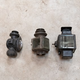 Lot of 3 Model T Era Oil Running Lights