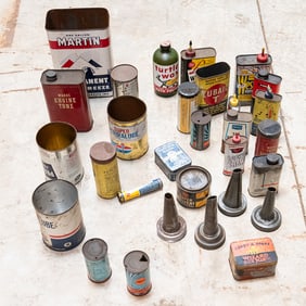 Mixed Lot of Small Vintage Oil & Lube Cans