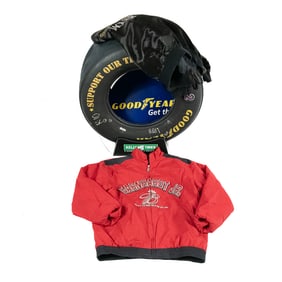 Used Raceway Tire & 2 Racing Jackets