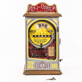 1931 1 Cent Peo 'Play Poker' Trade Stimulator Game