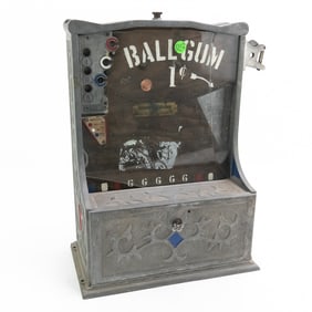 National Coin Machine 1C Ball Gum Coin Drop Game