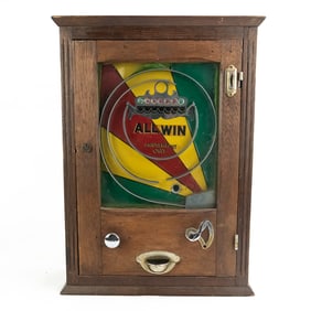 Vintage AllWin Pilwin Coin Op Penny Arcade Game