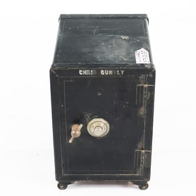 Small Antique "Chris Guntly" Combination Safe