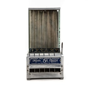 1920s National Self Service 5C Gum Vending Machine