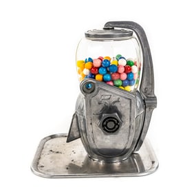 1940s Bantam Art Deco Coin Op Peanut Machine